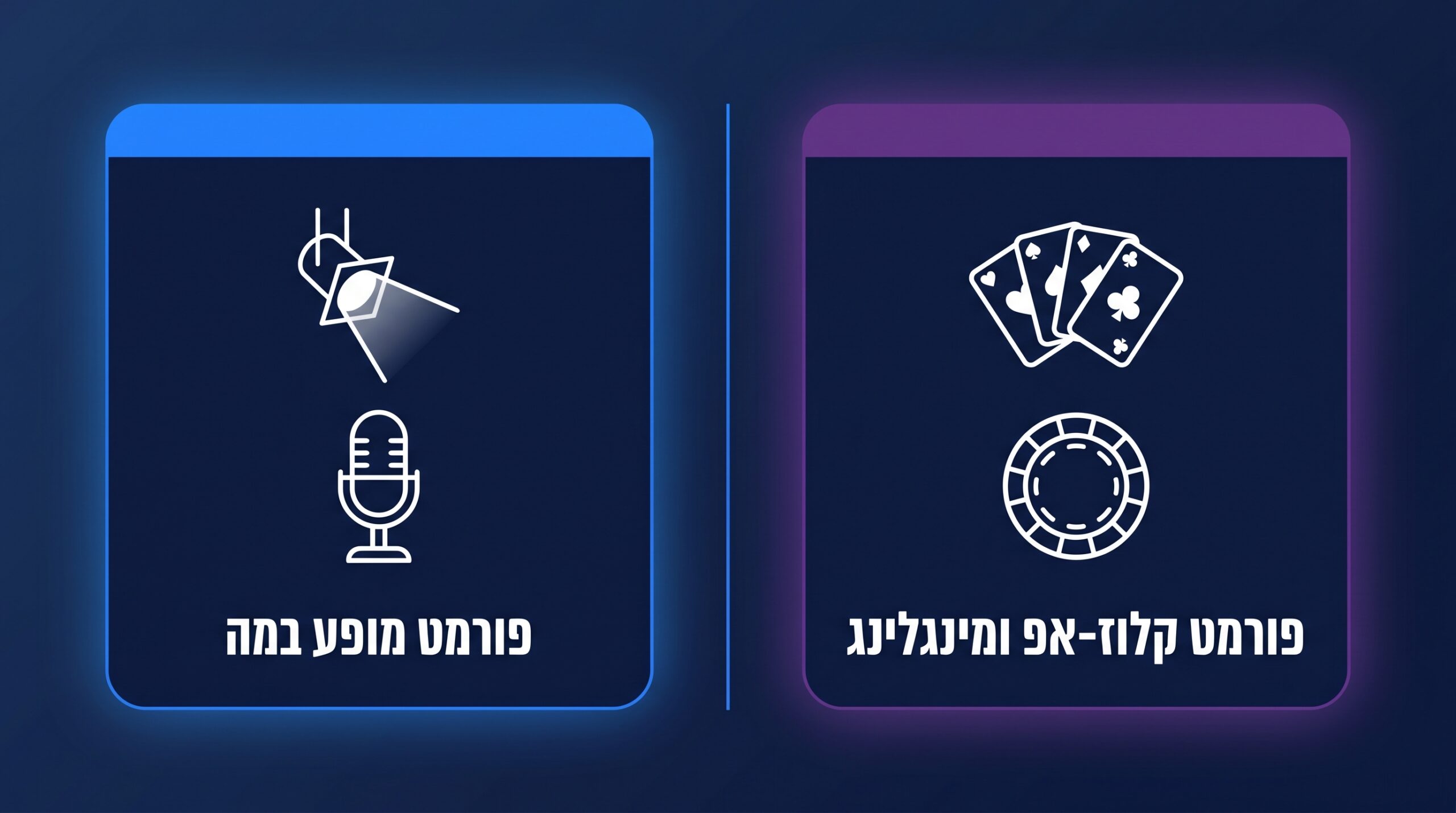 פורמט מינגלינג של אמן חושים בין שולחנות בערב עובדים